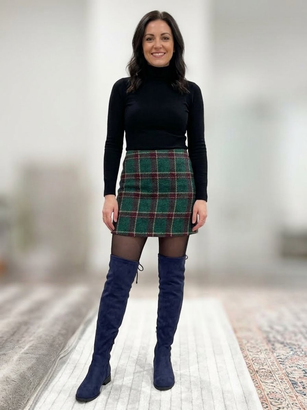 Guess Women's Navy Over-the-Knee Suede Boots